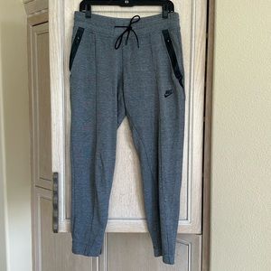 Nike Gray/ Black Cropped Sweatpants